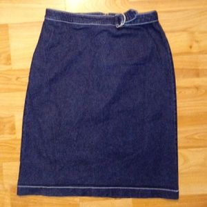 Ann Taylor LOFT Blue Denim Pencil Skirt Size 0